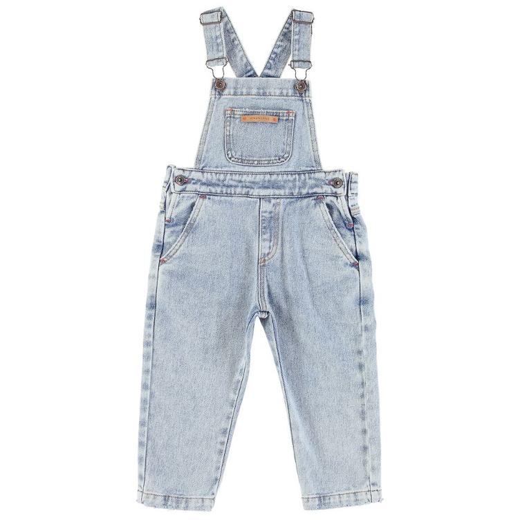 Dungarees washed blue denim