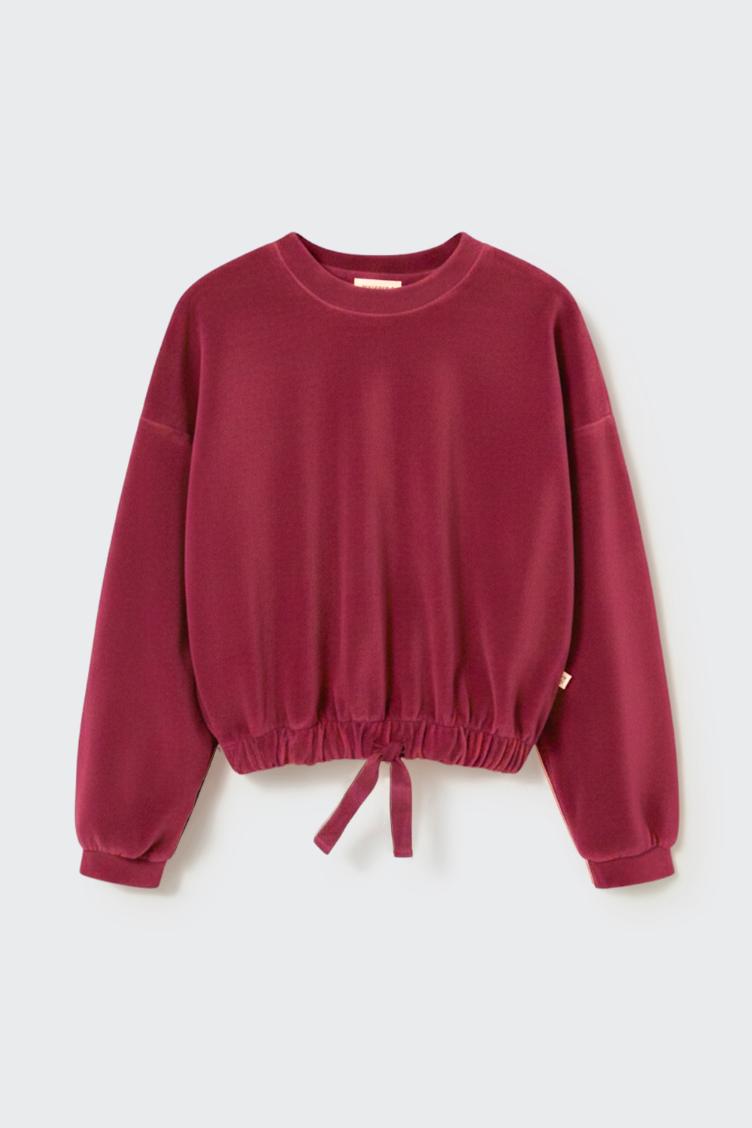 Fara prune velour knit