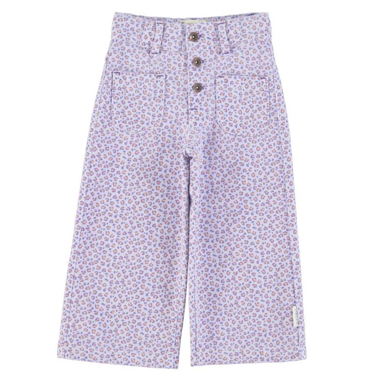 flare trousers lavender with animal print