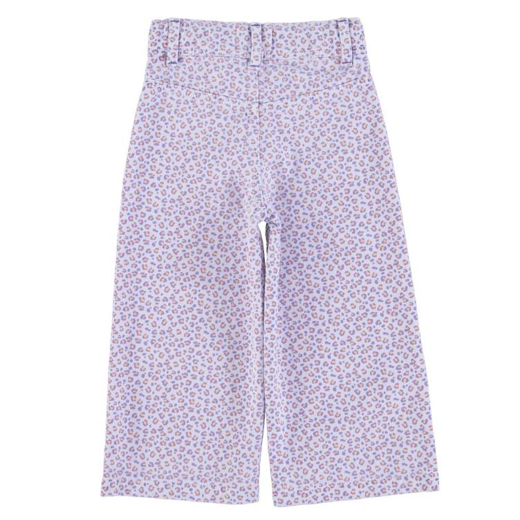 flare trousers lavender with animal print - 0