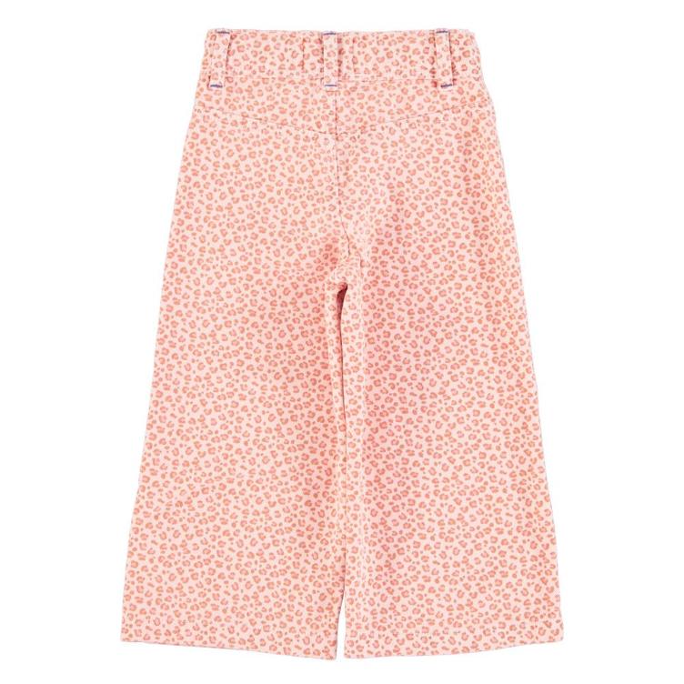 flare trousers light pink with animal print - 0