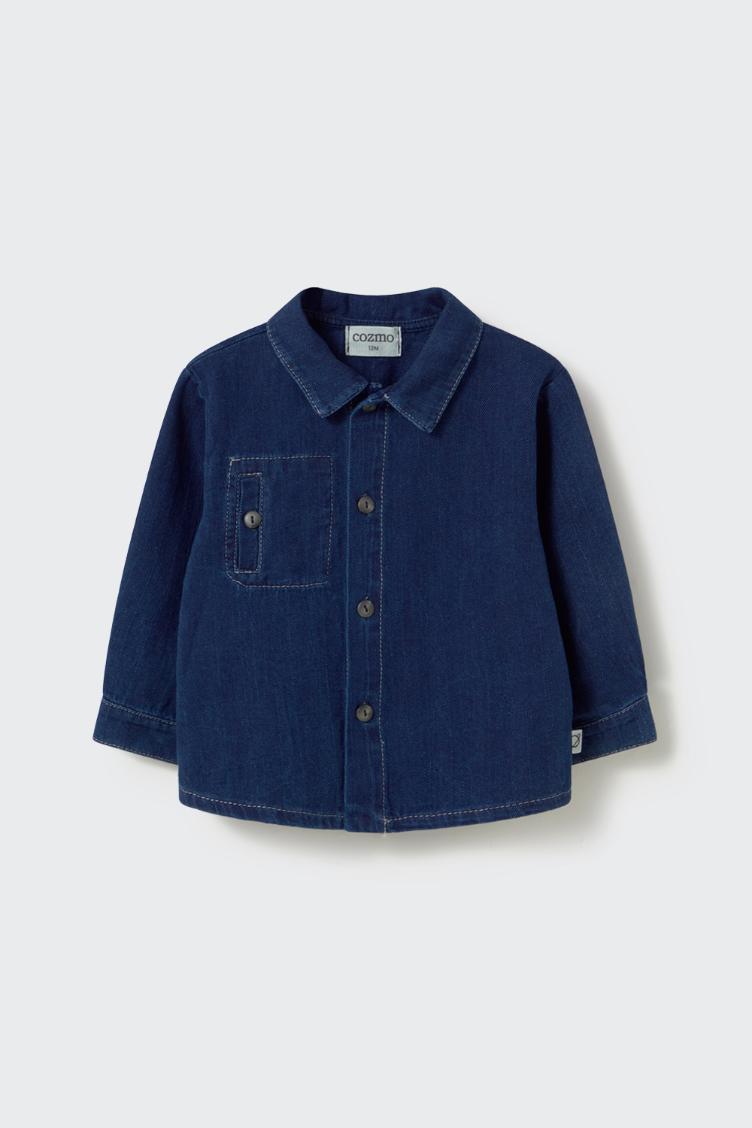 Gabriel navy herringbone twill denim