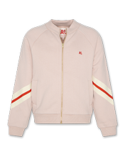 Glorie full zip stripe dusty pink