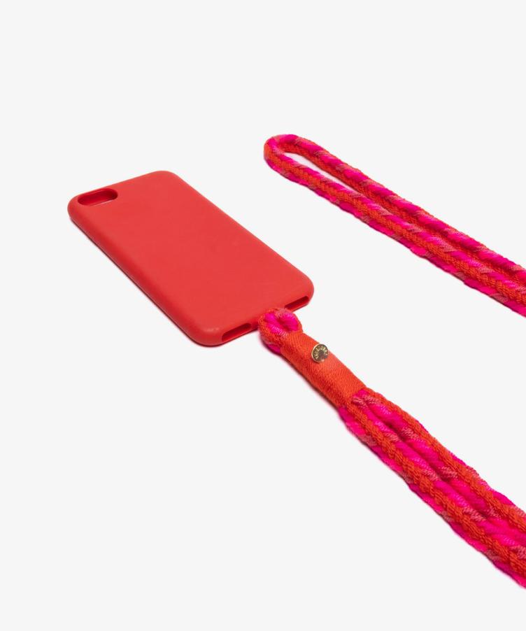 Guanabana Telefonbändel pink gestreift