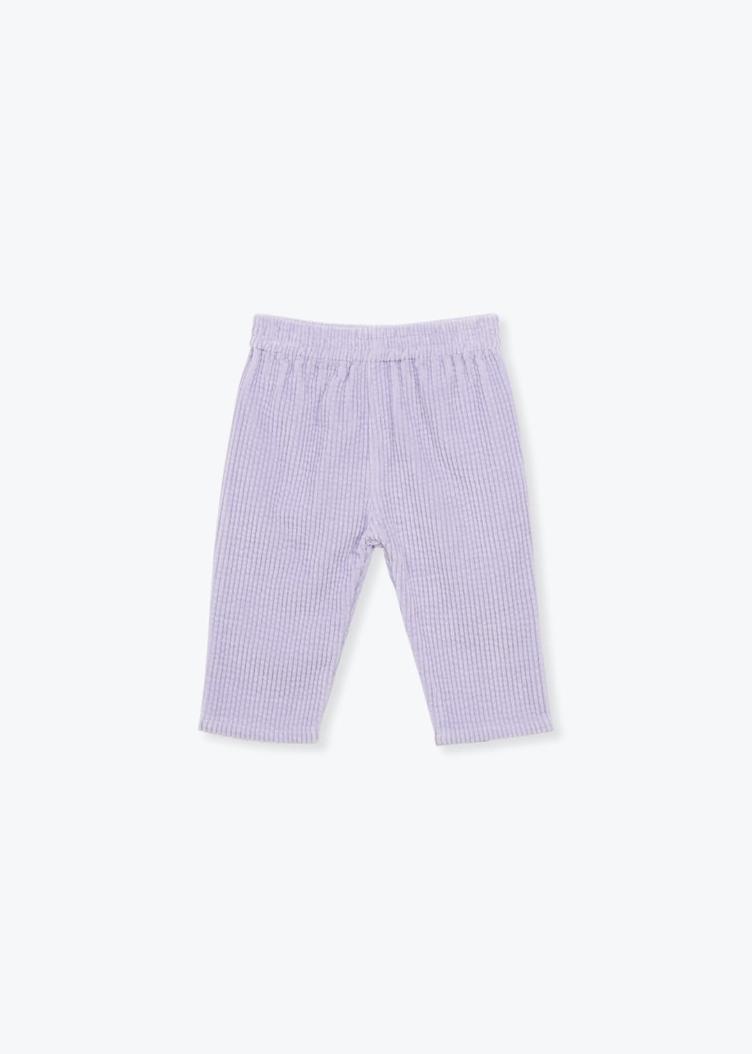 Pantalon velours gots lilas