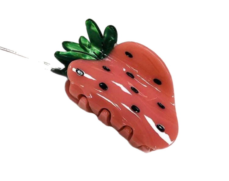 Haarklammer Erdbeere