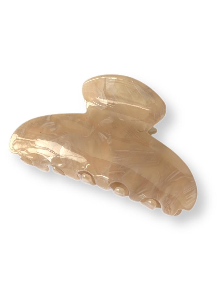 Haarklammer gross beige
