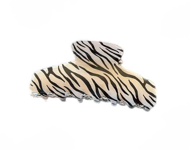 Haarklammer gross zebra