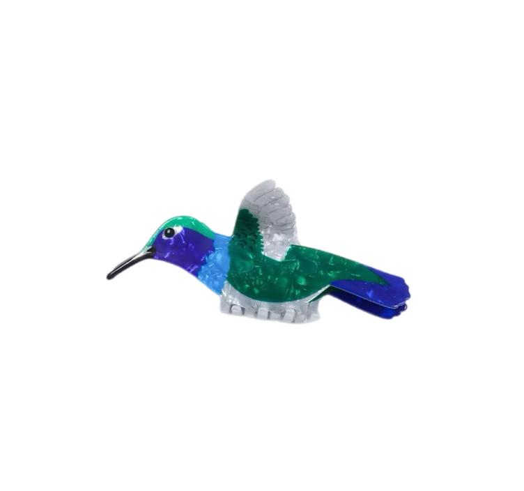Haarklammer Vogel blau