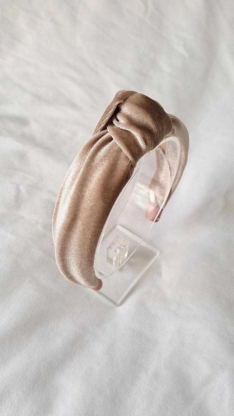 Haarreif knot velvet nude