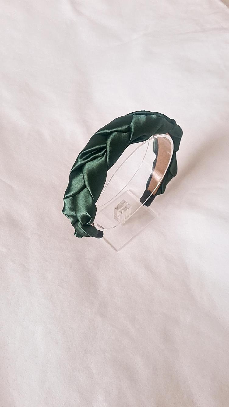 Haarreif satin grün