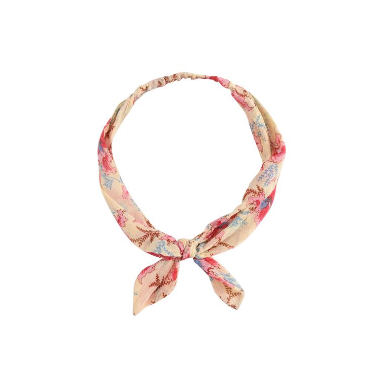 headband Cally raspberry flowers - 0