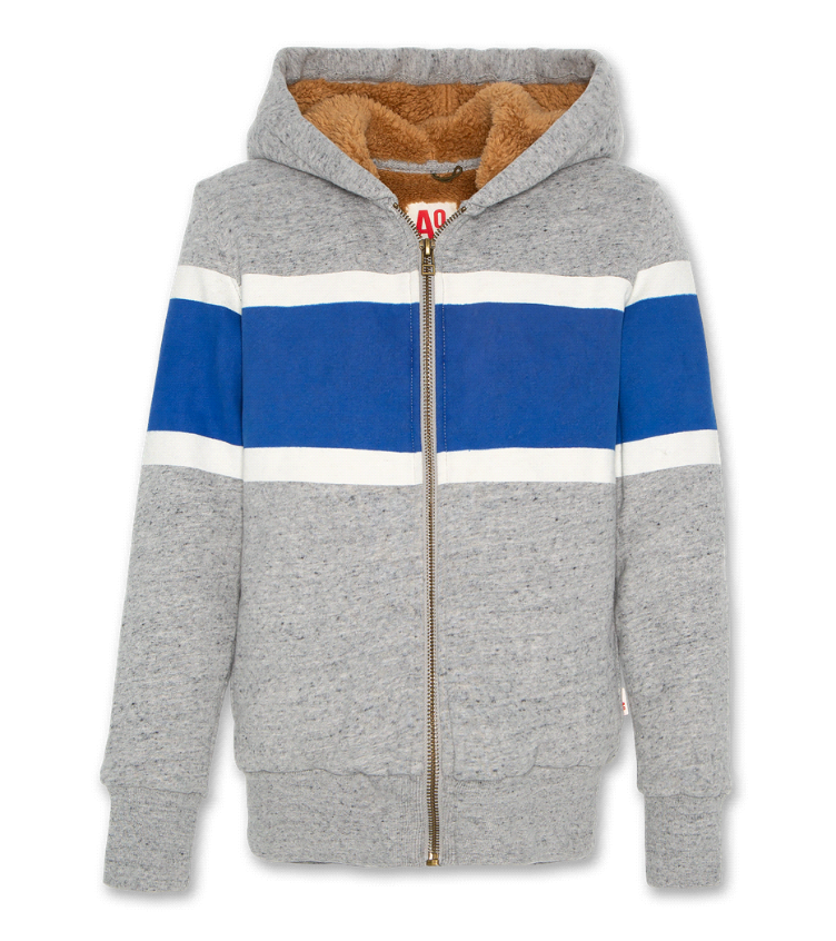 Hoodie fur full zip oxford