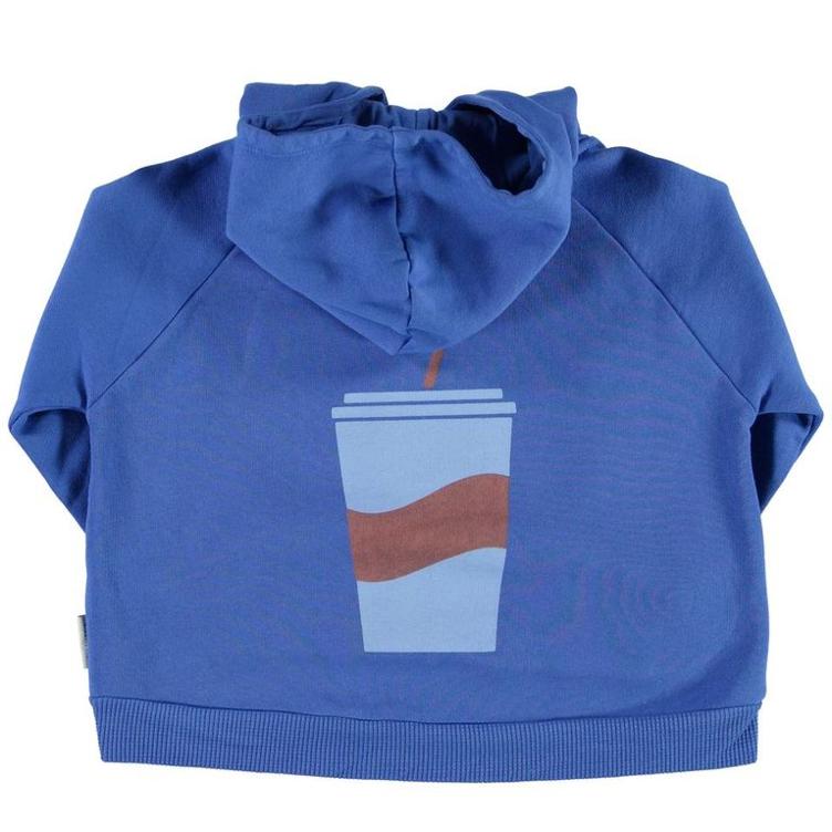 hoodie indigo with print - 0