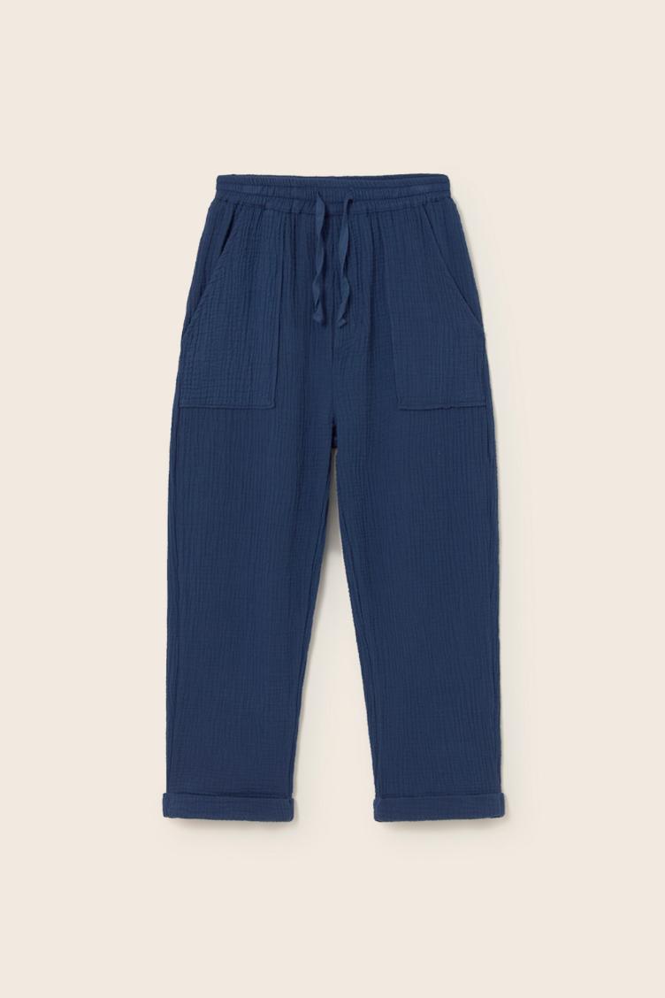 iker navy-soft gauze cotton