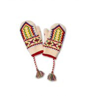 inuit mittens knit multicolour