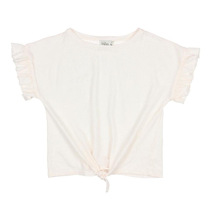 Janine Tied T shirt talc