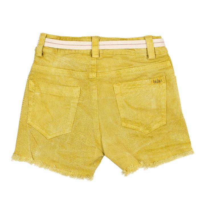 Jolie cotton twill washed short ocre - 0