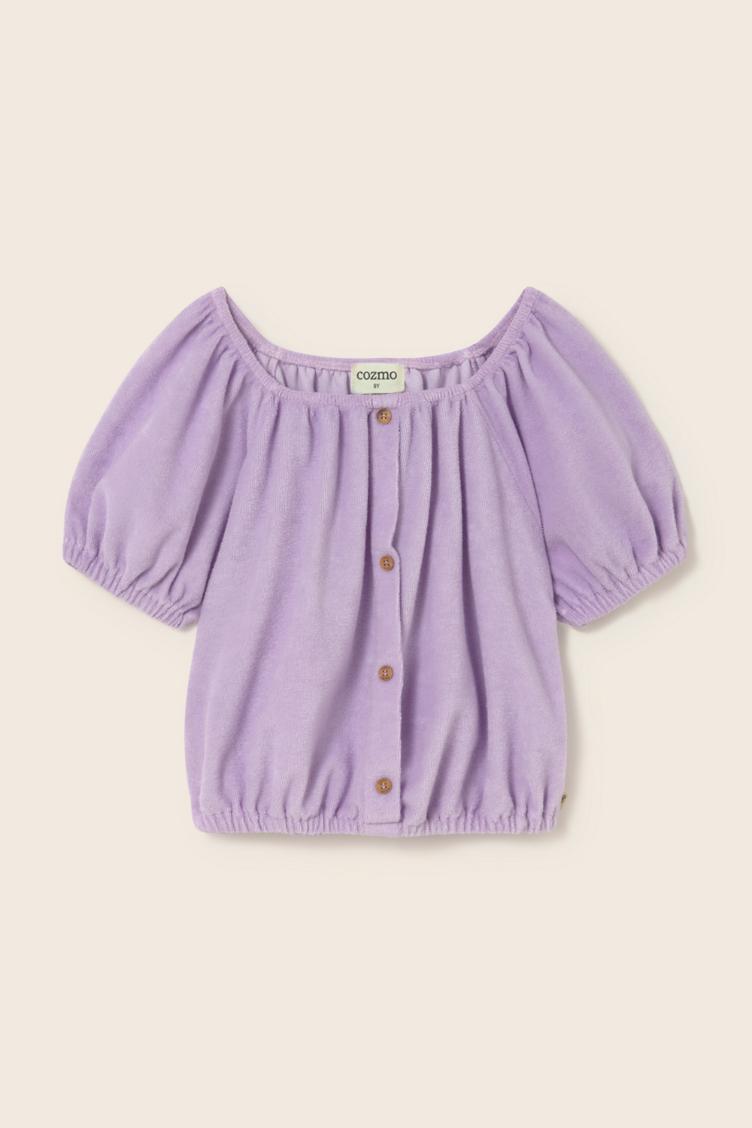 Judy lavender-soft terry cloth top