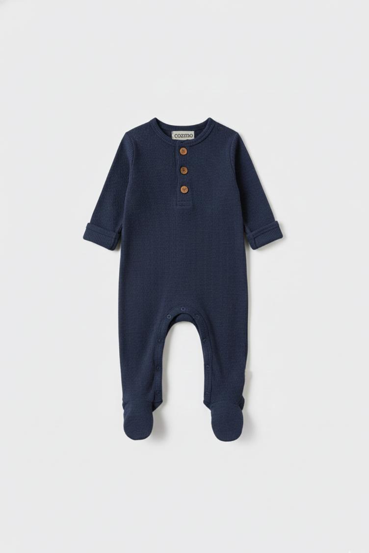 Jumpsuit Aloe navy brushed soft knit