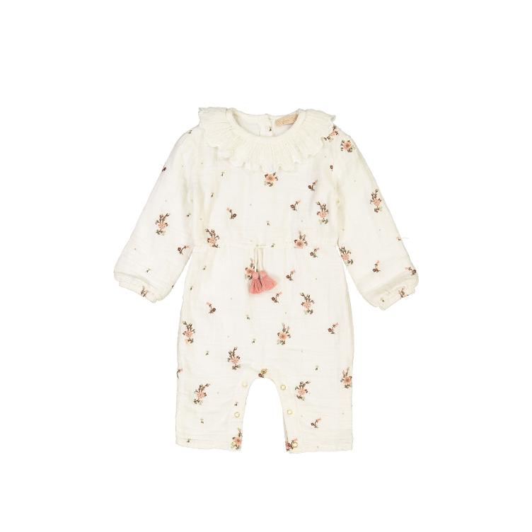Jumpsuit Eden off white flowers