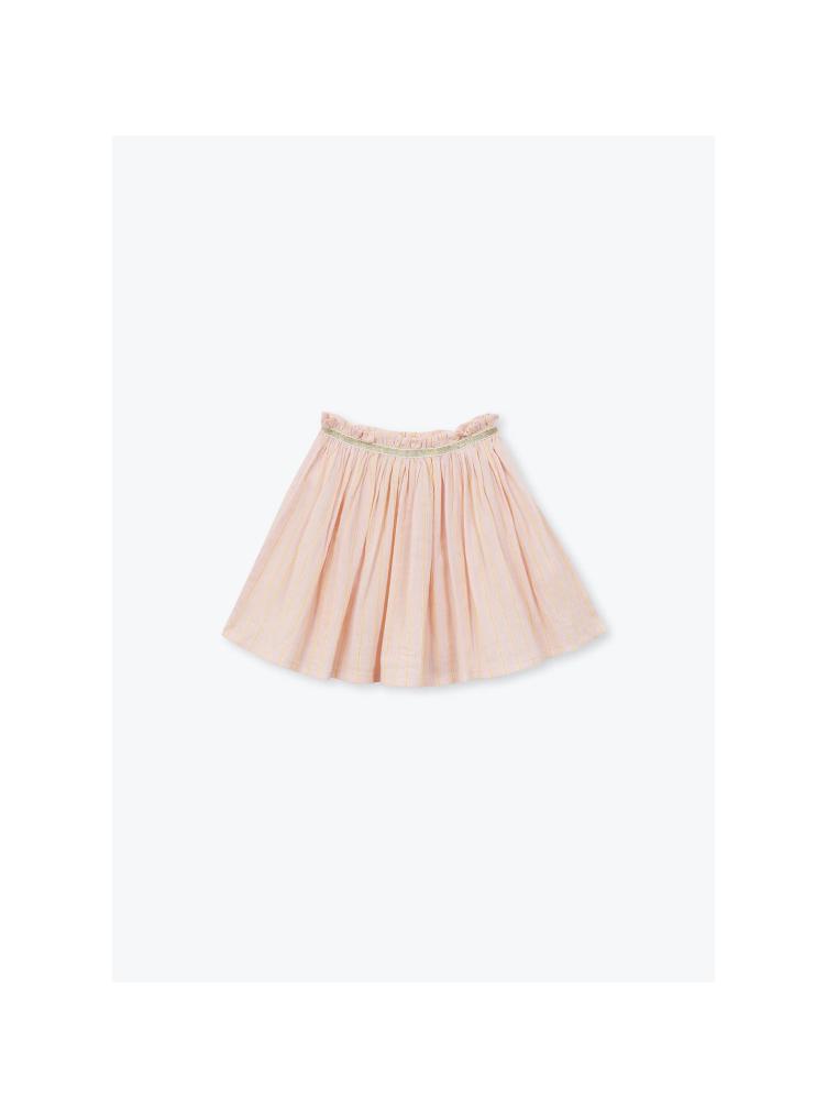 Jupe rayure fluo rose