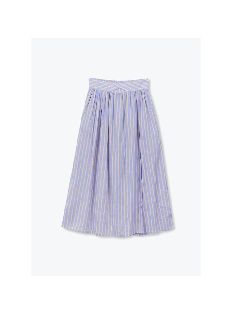 Jupe rayures fluo lavande