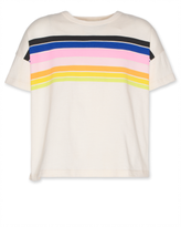 kenza oversized stripes jersey t shirt sahara