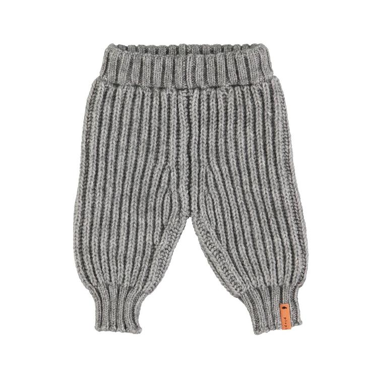 knitted baby legging grey