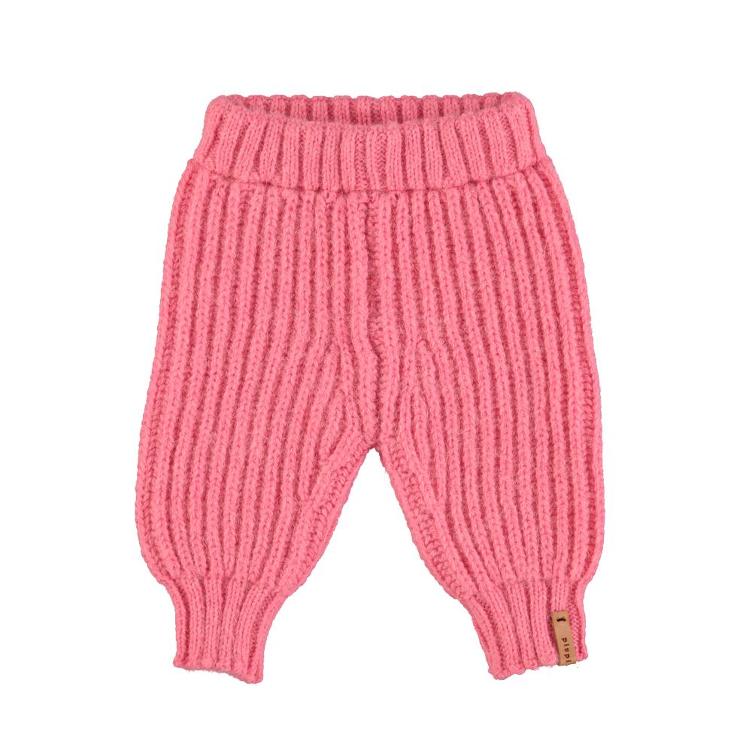 knitted baby leggins pink