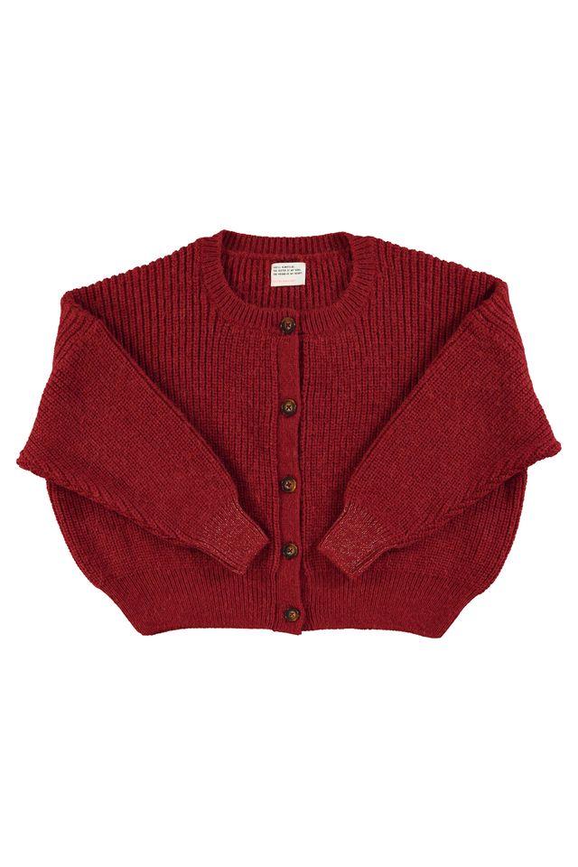 Knitted soft cardigan bordeaux