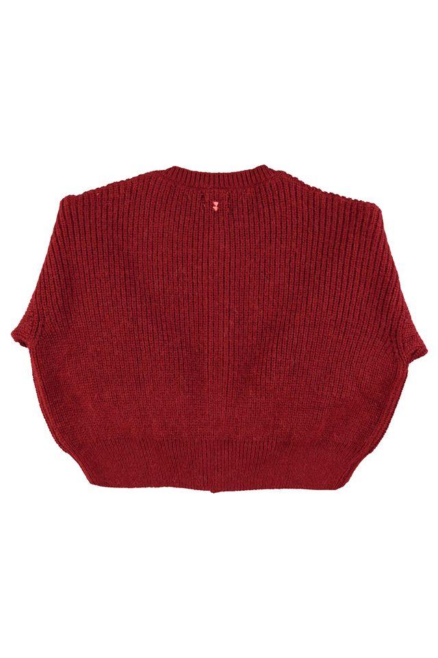 Knitted soft cardigan bordeaux - 0