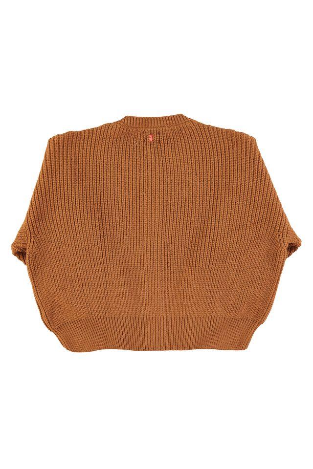 Knitted soft cardigan brown - 0