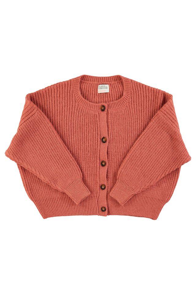 Knitted soft cardigan old pink