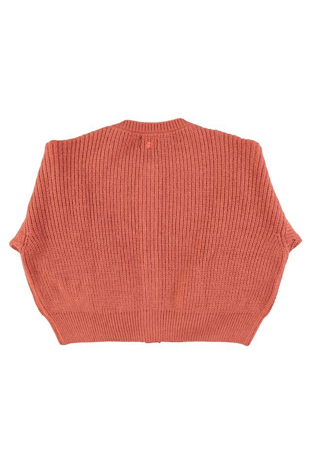 Knitted soft cardigan old pink - 0