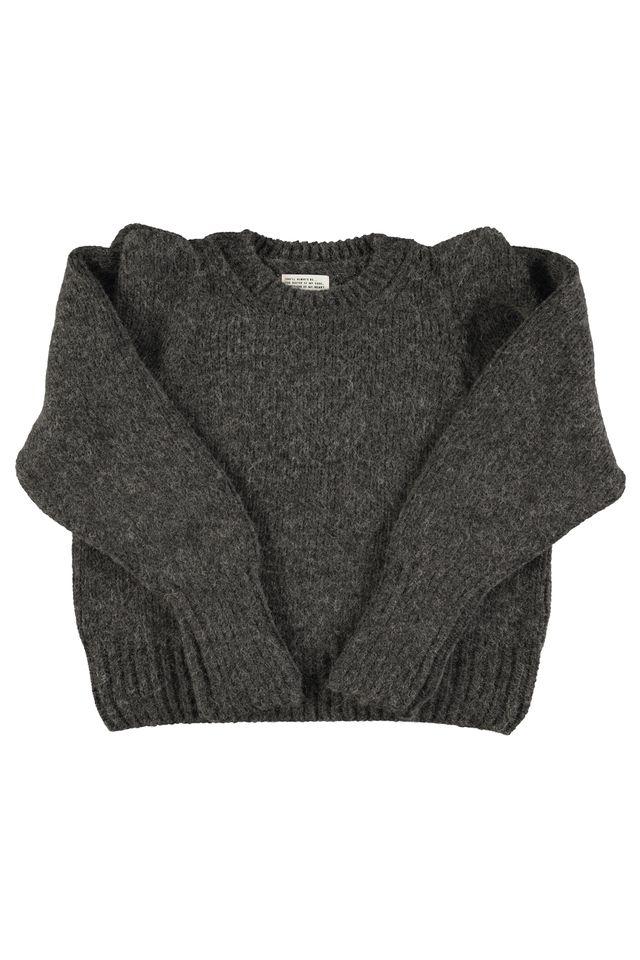 Knitted soft sweater grey