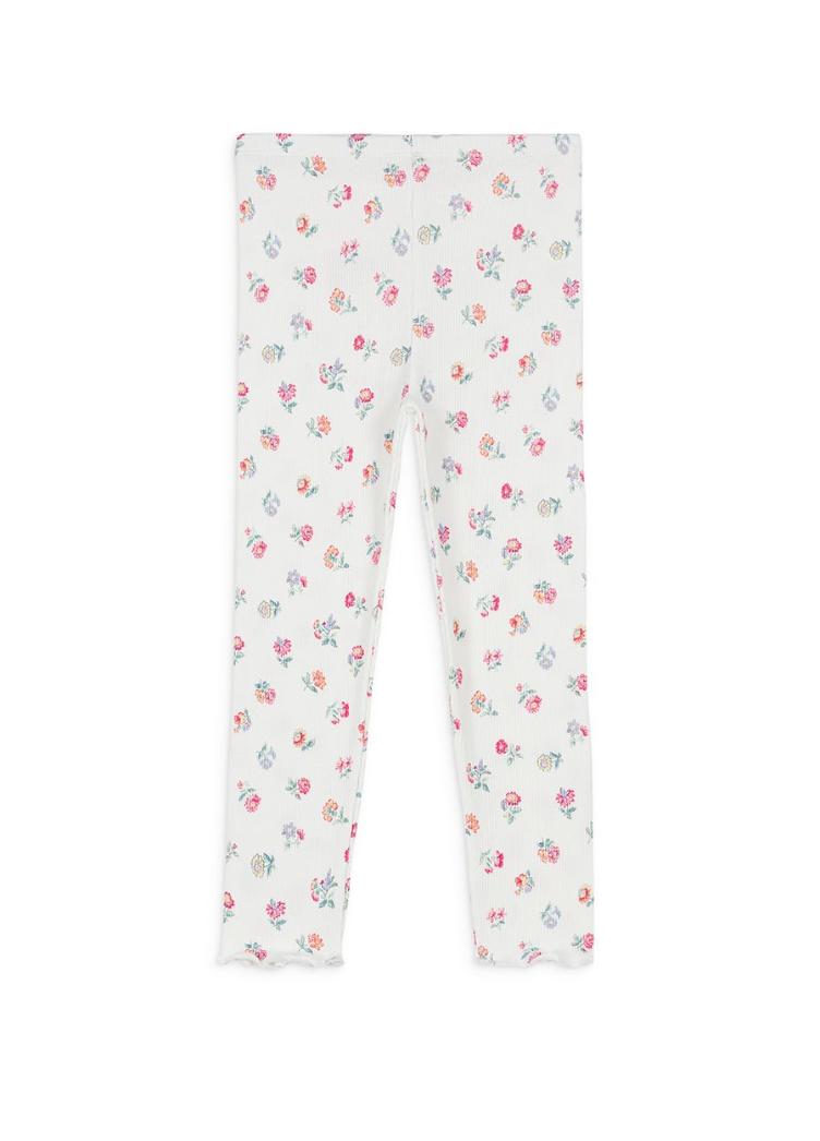 Leggings Anandou white Felicita flower