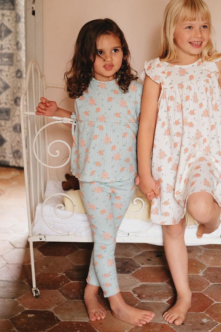 Leggins Anandou Vintage blue flowers - 0