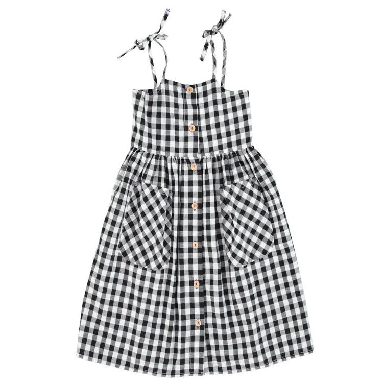 long dress black white checkered