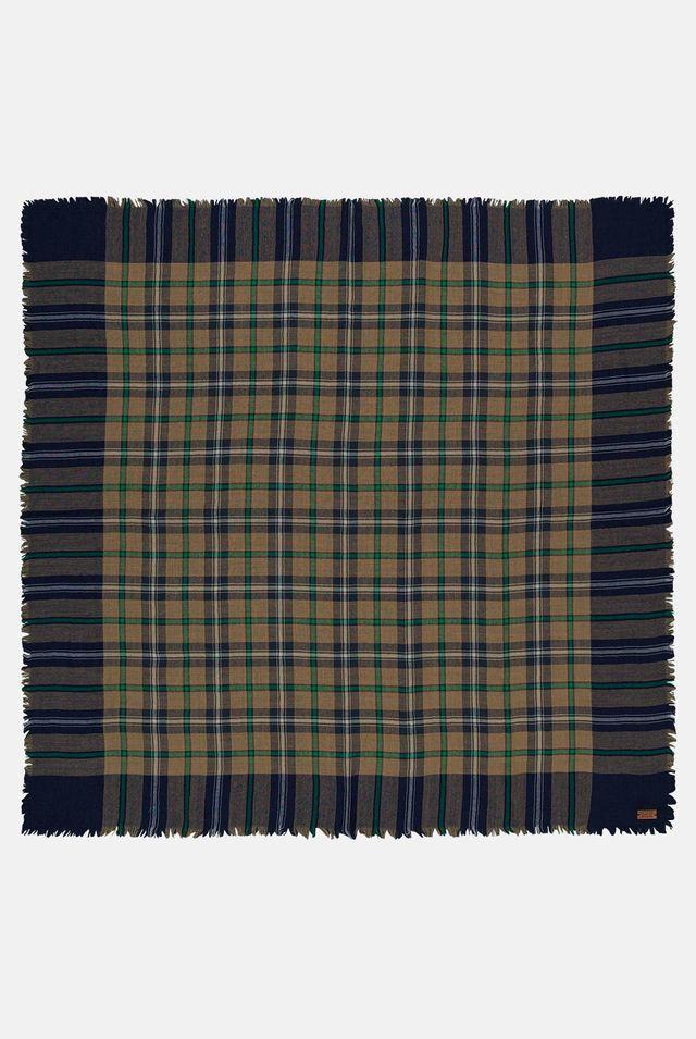 Meknes woven scarf blue checks - 0