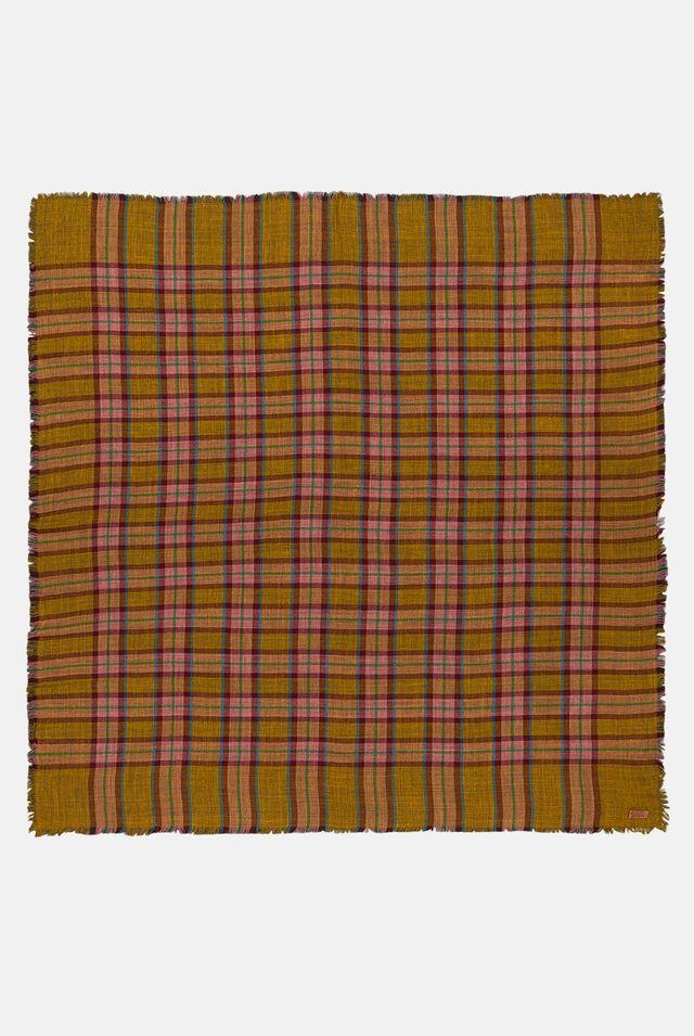 Meknes woven scarf honey checks - 0