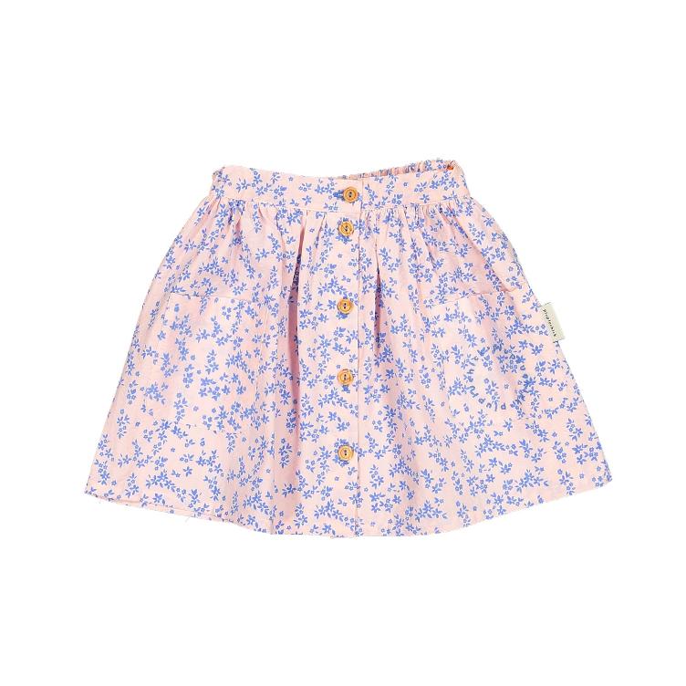 short skirt blue little flowers