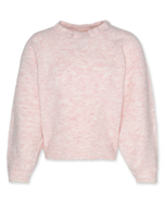 mock neck ruffle pink