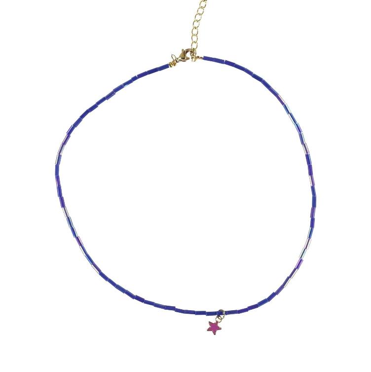 necklace blue beads