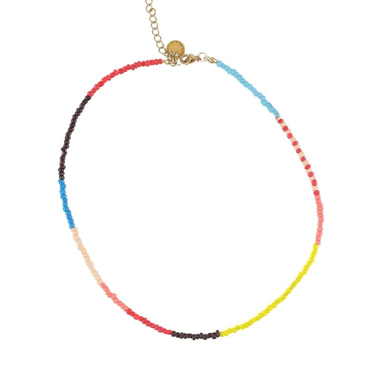 necklace Piupiuchick multicolor glass beads nr 2