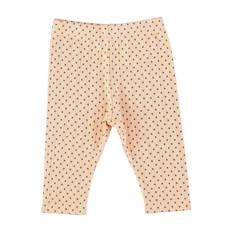 Newborn leggings pink w little hearts