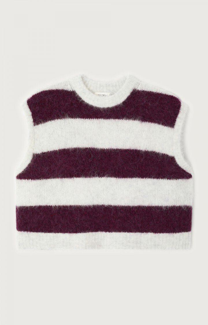 Damenpullover NIBY cranberry streifen