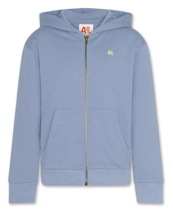 norman full zip logo light blue