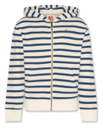 norman striped full zip marine fleece estate blue