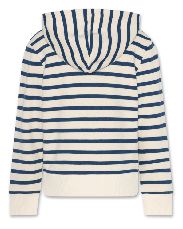norman striped full zip marine fleece estate blue - 0